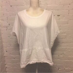 Nehera realaxed short sleeve cotton top white size m lagenlook